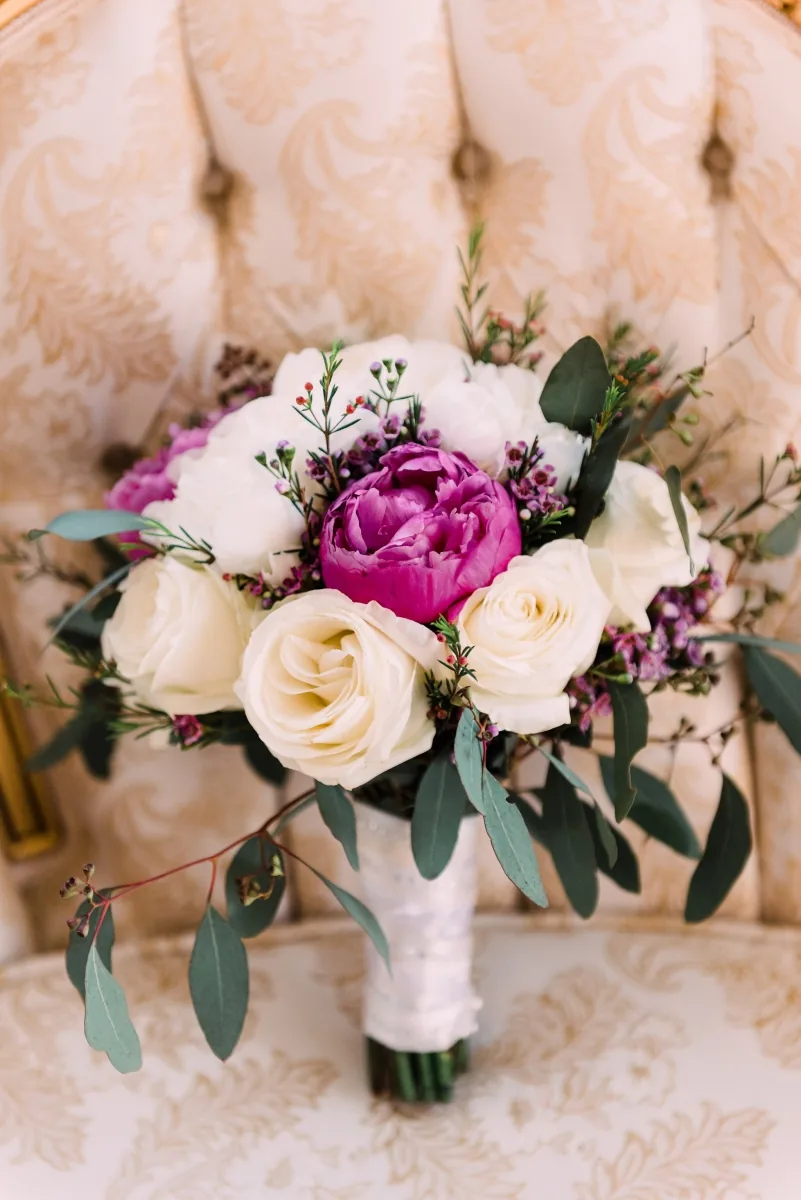 Elegant white reception decor for Indian wedding, Chicagoland