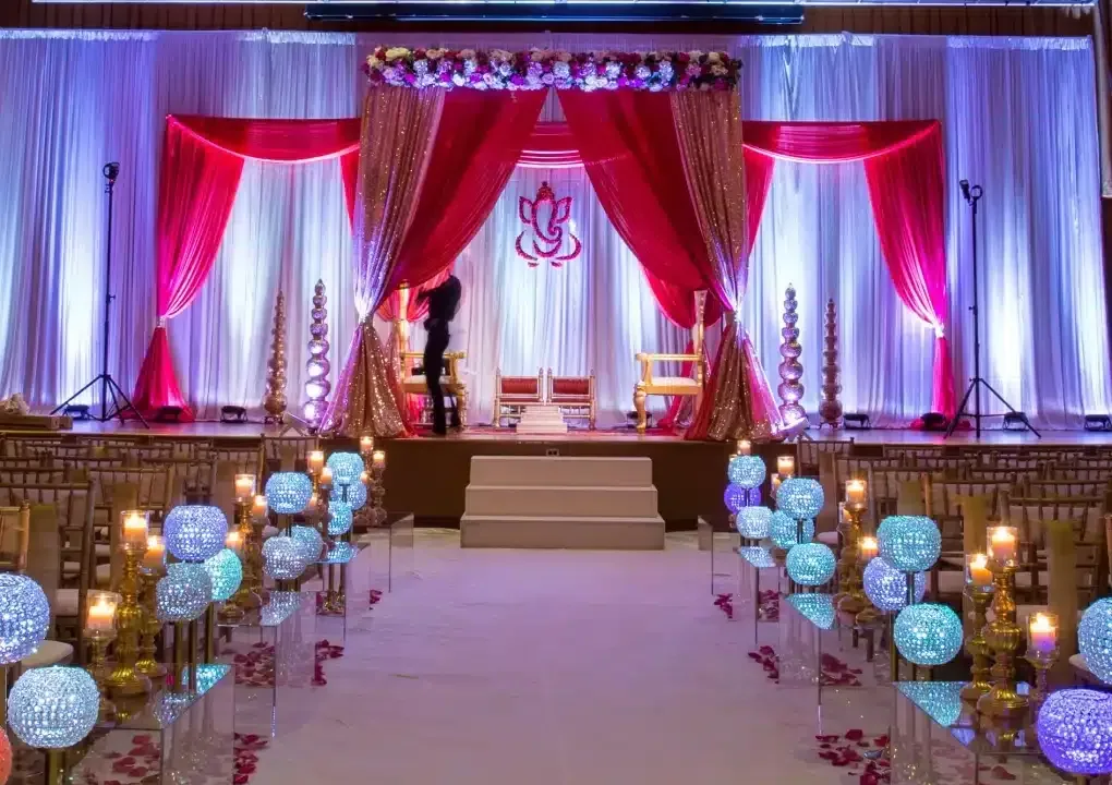 Wedding lighting and ambiance by Poonam Creations, Chicagoland